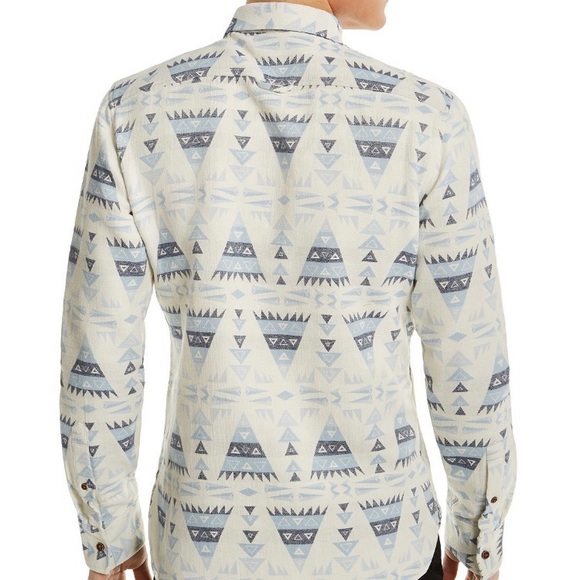Sun + Stone Men’s Jacquard Geometric Shirt - Picture 2 of 7